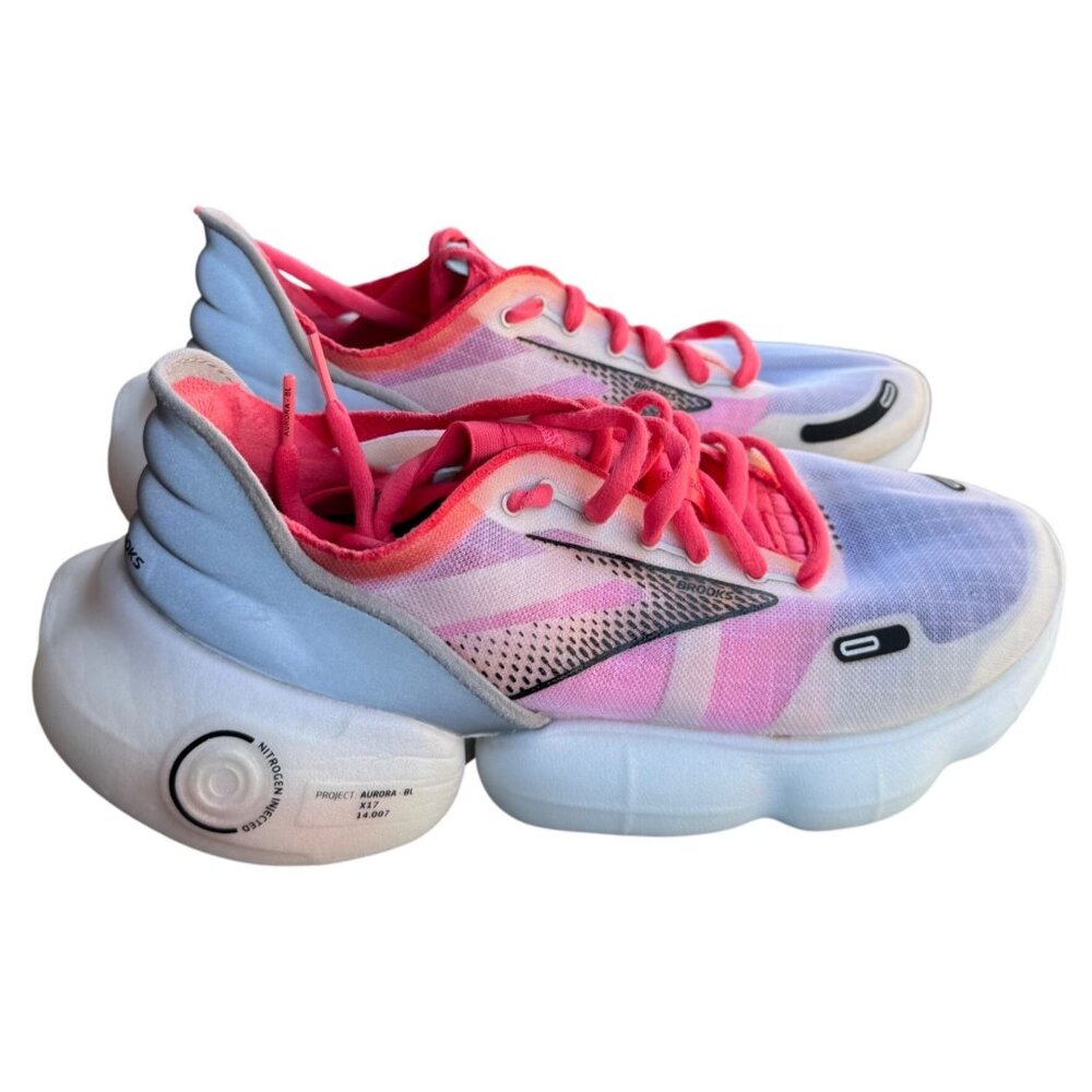 Brooks Aurora BL Grey Coral Women's Size 8.5 Athletic Running Shoes
